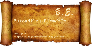 Buzogány Elemér névjegykártya