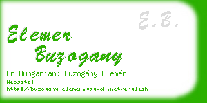 elemer buzogany business card